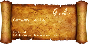 German Leila névjegykártya